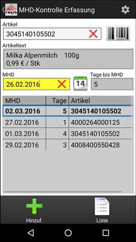 MHD Kontrolle Android Software von COSYS