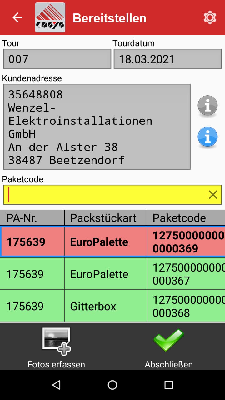 Bereitstellung Transport & Logistik Software