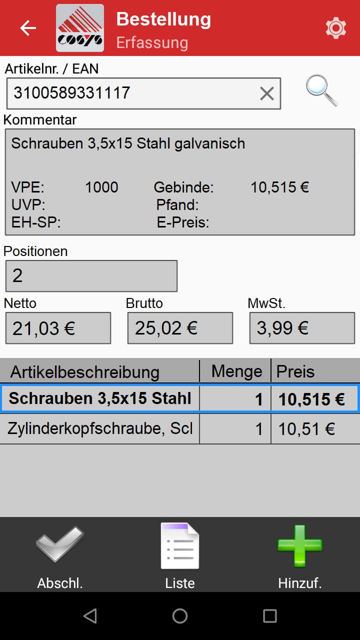 Bestellerfassung Transport & Logistik Software