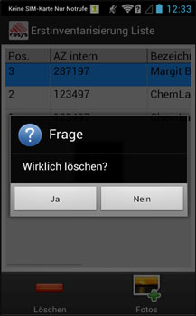 Erstinventarisierung Android Software von COSYS