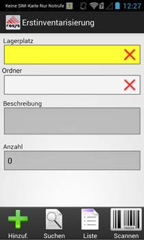 Erstinventarisierung Android Software von COSYS