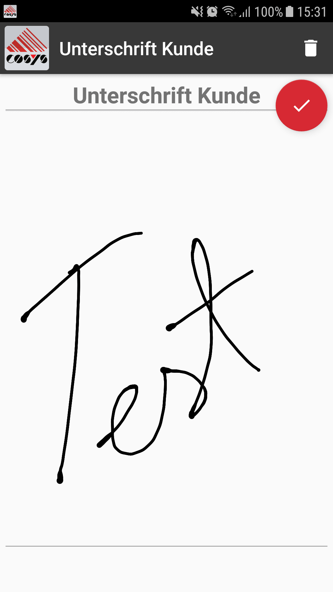 Mobile Auftragserfassung Android Software von COSYS