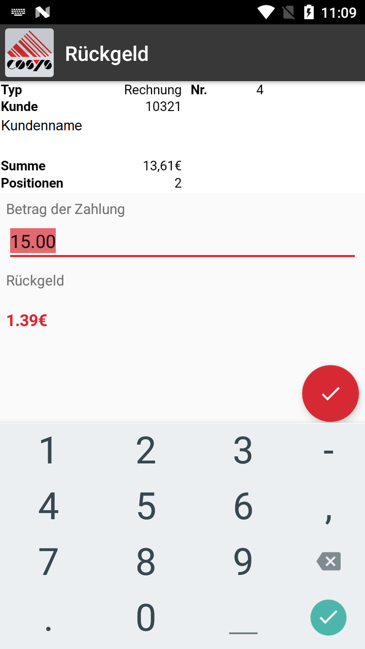 Mobile Kasse Android Software von COSYS