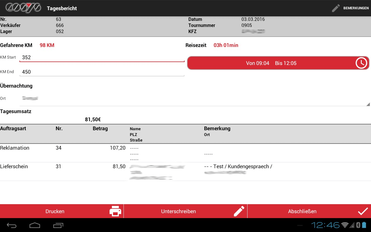 Tagesbericht direkt auf dem Tablet erfassen Tagesbericht direkt auf dem Tablet erfassen