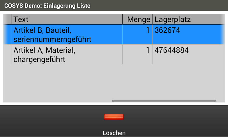 COSYS Android Bauteilrückverfolgung COSYS Android Bauteilrückverfolgung