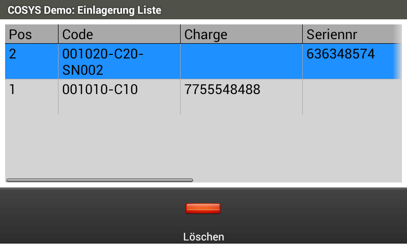 COSYS Android Bauteilrückverfolgung COSYS Android Bauteilrückverfolgung