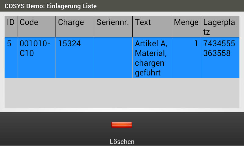 COSYS Android Bauteilrückverfolgung COSYS Android Bauteilrückverfolgung