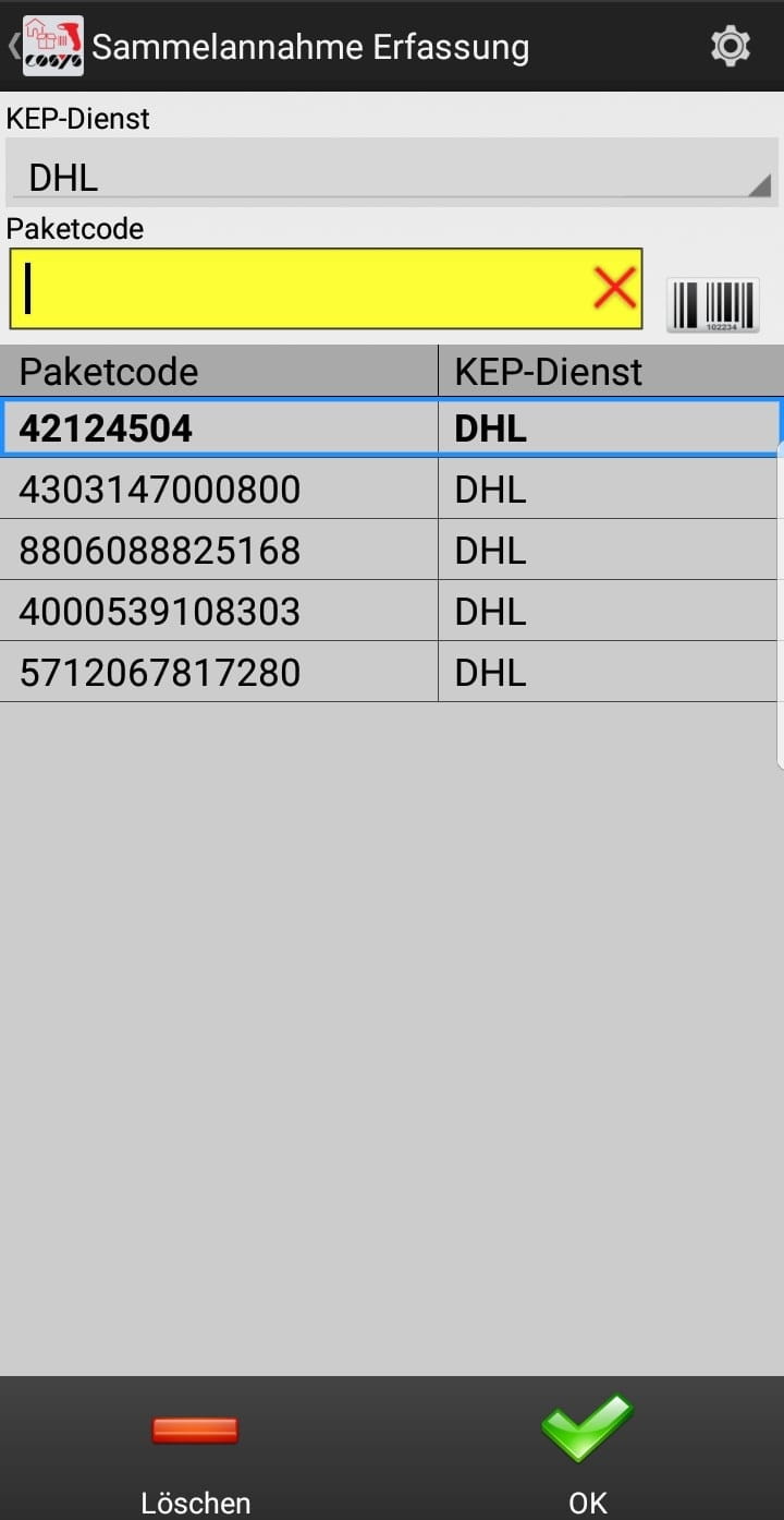 Android Sammelannahme Softwarelösung Sendungsverfolgung Android Sammelannahme Softwarelösung Sendungsverfolgung